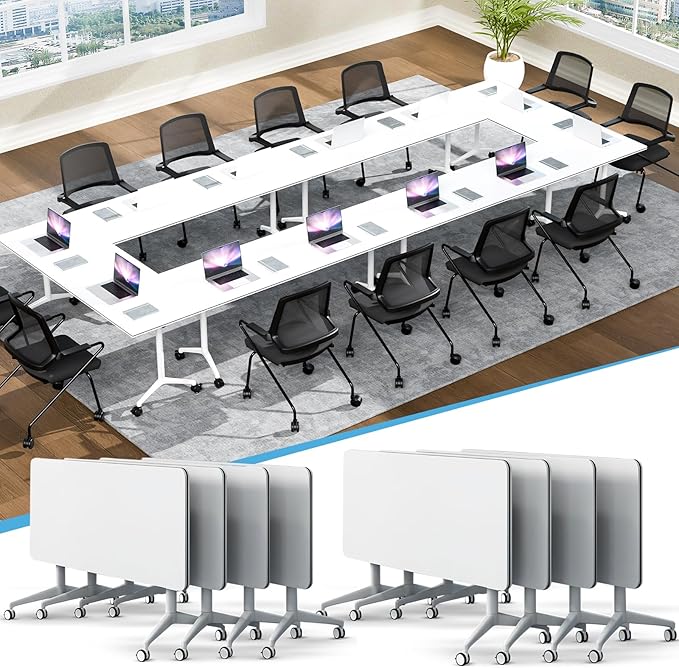 Conference Table, 55.1''Folding Conference Room Table by Unknown