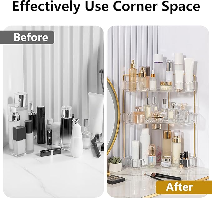 YCIA&DONE Corner Bathroom Counter Organizer, Makeup Organizer - Image 2