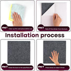 Bouiexye Felt Cork Board Tiles 6 Pack Grey Bulletin Boards 12"x12" - Image 4
