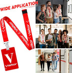 PerKoop 25 Pack Visitor Badge Lanyards Volunteer Badge Holder - Image 2