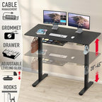 SHW 55 x 28 Inches Electric Height Adjustable Standing Desk - Image 4