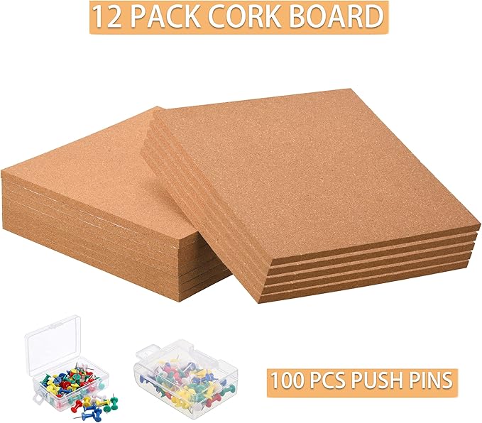 SUNGIFT Cork Board 12"x12" - Image 6