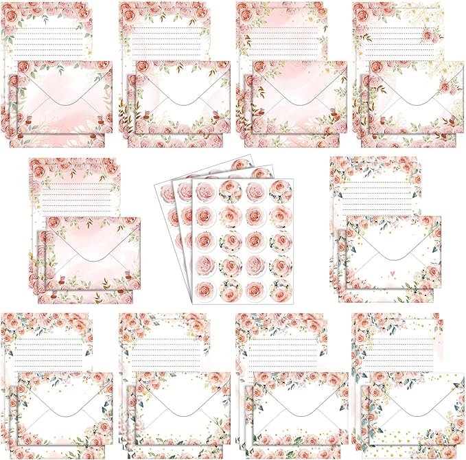 TaoBary 160 Pcs Stationery Paper Set 50 Double Sided Stationery Papers by TaoBary