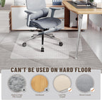Clear Office Chair Mat for Carpet - 36"x48" Heavy-Duty Protection for Low Pile Carpets - Not Suitable for Hardwood Floors