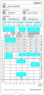 50 uPunch Time Cards for HN4000 - Image 3