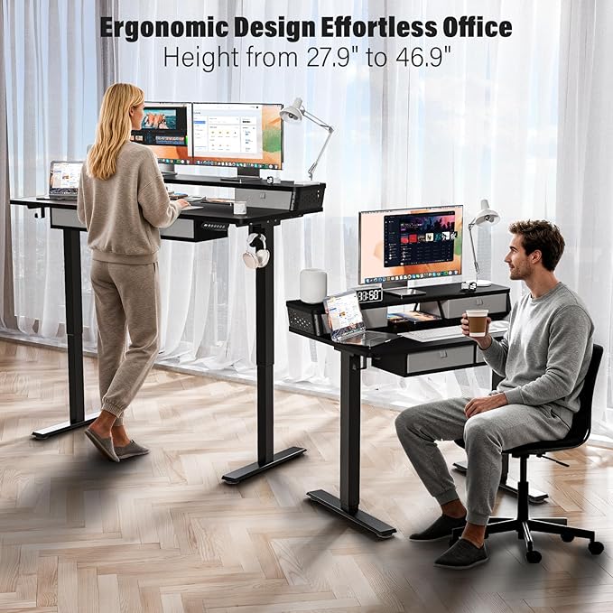 Kingant 40 x 24 Inch Electric Standing Desk - Image 3