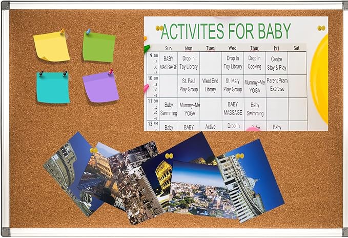 Cork Bulletin Board, Bulletin-Boards, Notes Board, Memo Board, 18 x 24inch - Image 9