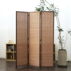 Furnnylane 3 Panel Bamboo Room Divider and Folding Panel Screen, Bamboo Panel by Furnnylane
