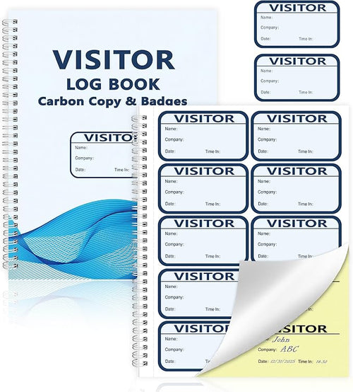 1 Pack of 150 Visitor Badges Registry Log by Unknown