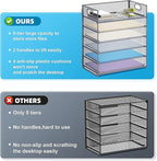 Marbrasse 6 Tier Paper Organizer Letter Tray - Image 2