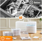 Lifewit 4x6 Photo Storage Box, Plastic Craft Storage Box - Image 4