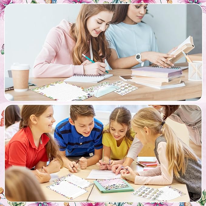TaoBary 160 Pcs Stationery Paper Set 50 Double Sided Stationery Papers - Image 7
