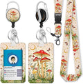 Giancomics Mushroom Lanyards for Id Badges, Cute ID Badge Holder by Giancomics
