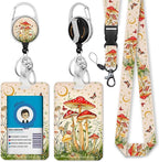 Giancomics Mushroom Lanyards for Id Badges, Cute ID Badge Holder by Giancomics