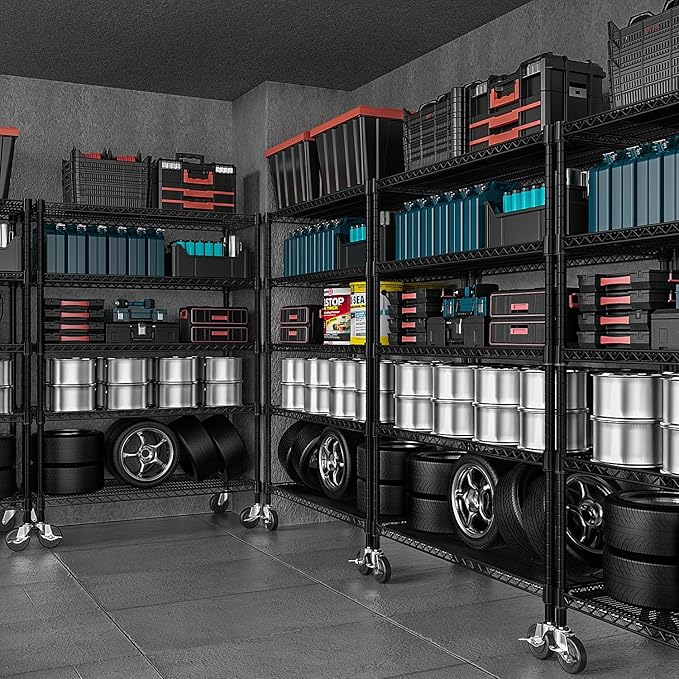 M MZG Garage Shelving 5 Tier Industrial Metal Shelving Units - Image 8