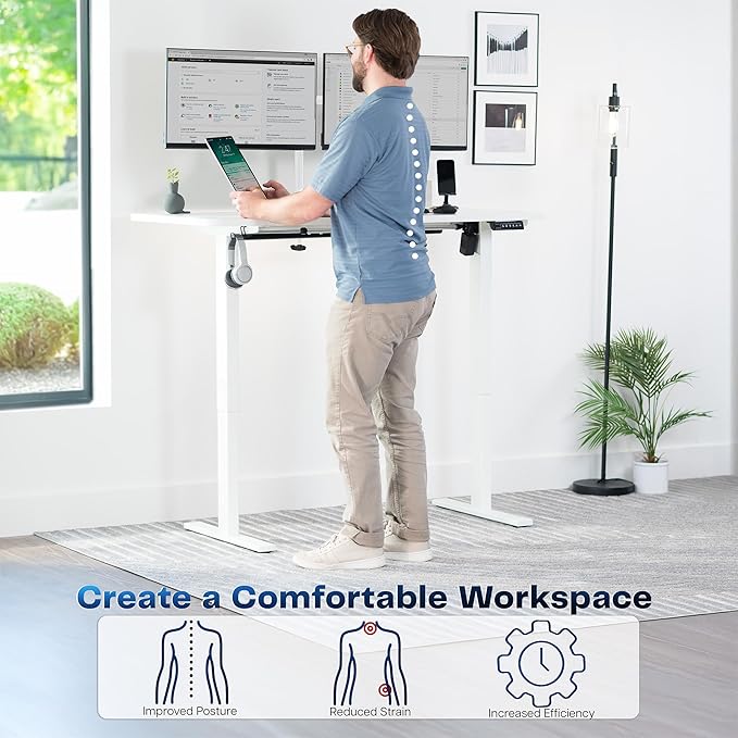 VIVO Electric 55 x 28 in Standing Desk, Memory Height Adjustment, 1B Series - Image 4