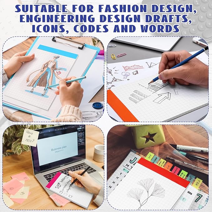 Jetec Small Graph Paper Notepad 5 x 8 Inch Mini Notebook Double Sided Memo Pads - Image 3