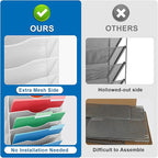 EASEPRES 8 Pocket Mesh Hanging Wall File Organizer, Wall Mounted Mail Paper - Image 5
