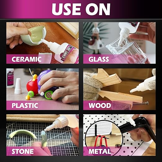 Medium-Thick Super Glue for Wood Plastic Ceramic, 56.8 Gram All Purpose Clear - Image 4