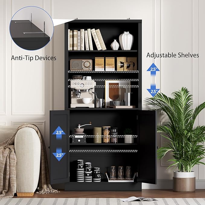 BORNOON 71.4" Tall Bookshelf - Image 5