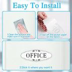 The Office Door Sign for Home and Business，Self-Adhesive Waterproof and - Image 3