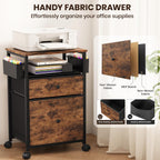 opnice file cabinet, rolling cart with 2 storage on a desk or shelf
