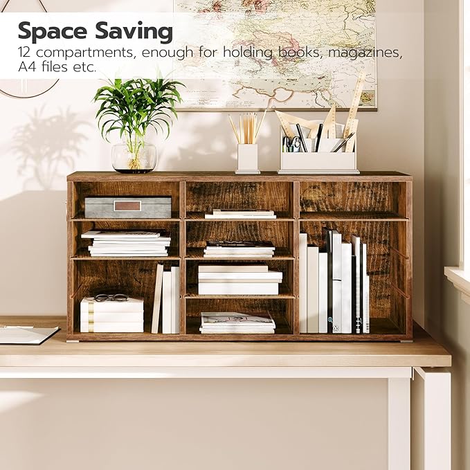 HOOBRO Countertop Mail Sorter Organizer, Wooden Literature Organizer, Student - Image 5