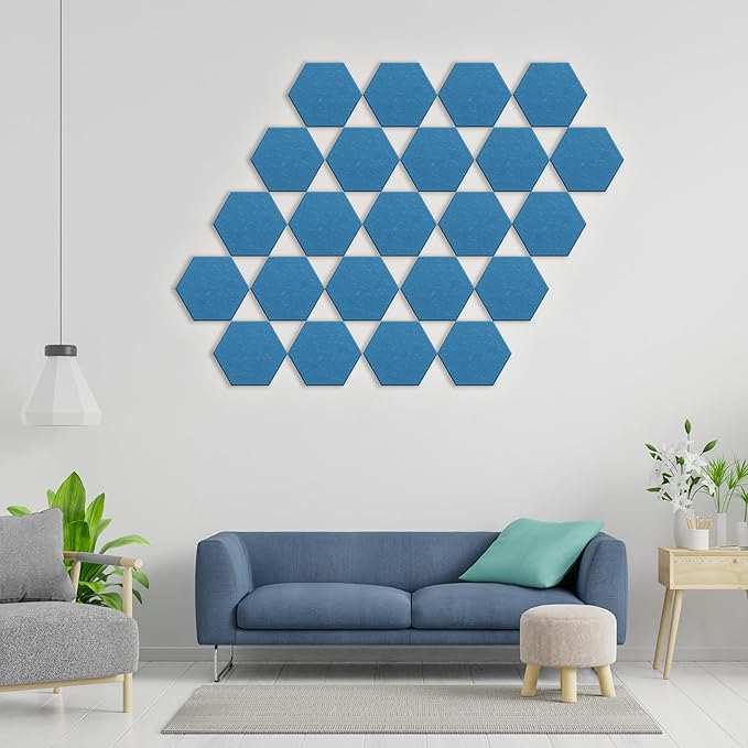 Hexagonal Acoustic Panels-12 Pack High-Density Sound Absorbing Panels - Image 5