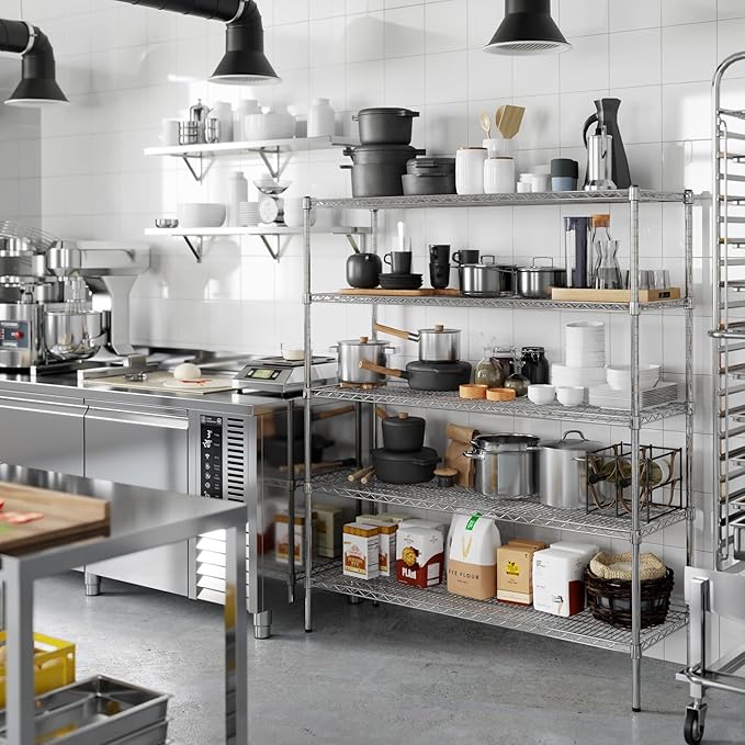 Regal Altair 18" Deep x 54" Wide x 64" Height Wire Shelving Kit | 5-Tier | NSF - Image 6