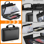 Fireproof File Organizer with Lock, Hard-Shell Case Fireproof Document Box with - Image 4