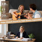 TO-TH Wood-Look Acoustic Wall Panels, 10 Pack 47.2” x 23.6” Sound Panels - Image 4