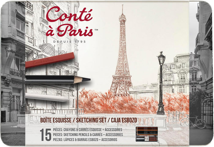 Conté à Paris Sketching Set, 15 Piece