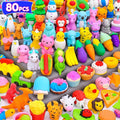 80PCS Mini Animal Erasers for Kids Bulk Small Toys, 3D Cute Erasers Desk Pets by Palmatte