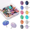50Pcs Push Pins, Shiny Diamond Glitter Rhinestone Decorative Thumb Tacks by SunAngel