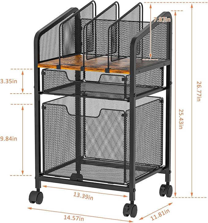 Tiaoheka Rolling File Cabinet - Image 2