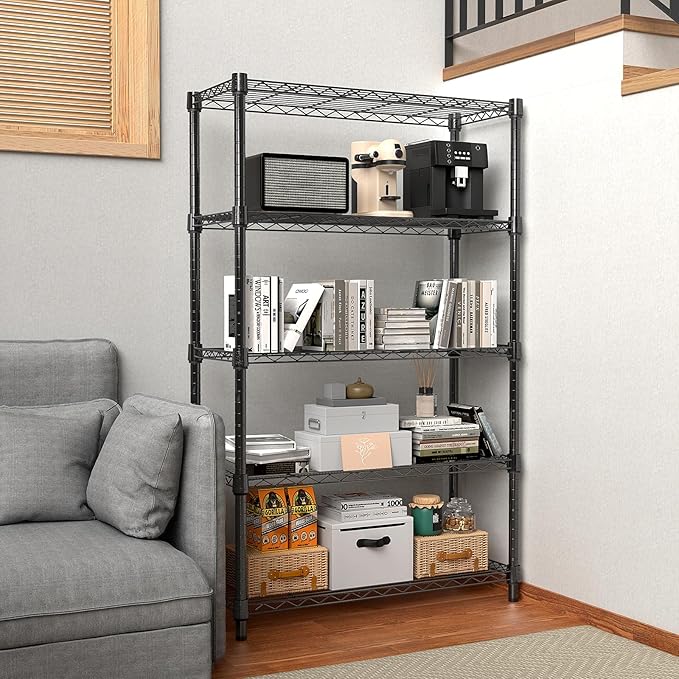 M MZG 1250 lbs Storage Shelving Utility Shelving Unit 5-Tier Utility Shelving - Image 2