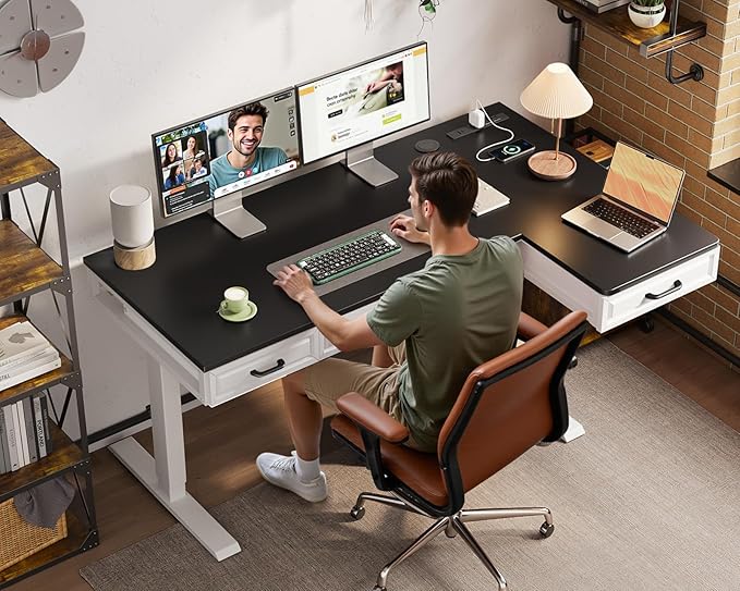 OffiGo L Shaped Electric Standing Desk - Image 2