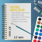 U.S. Art Supply 5.5" x 8.5" Premium Heavyweight Watercolor Paper Pad, 140lb - Image 3