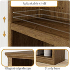 blini 3-Shelf Bookcase Wooden Bookshelves 33in Wide Floor Standing Display - Image 3