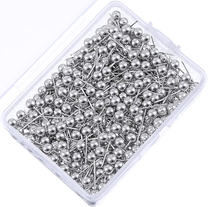 WILLBOND 500 Pack Map Push Pins Map Tacks Small Round Head Push Pins Thumb Tacks by Willbond+Technology+Limited