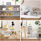 Freebat Closet Organizers and Storage, Acrylic Clear Plastic Storage Bins - Image 7