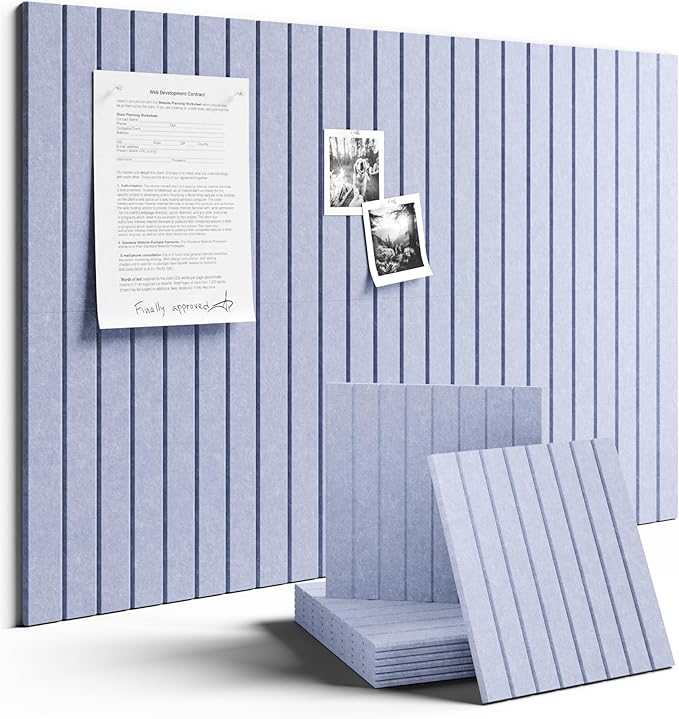 Fluxynara Large Felt Bulletin Board 36" x 24" Cork Board Alternative-6 Pack by FLUXYNARA
