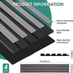 VallisCo 4-Piece Wood Slat Acoustic Panels - Image 2