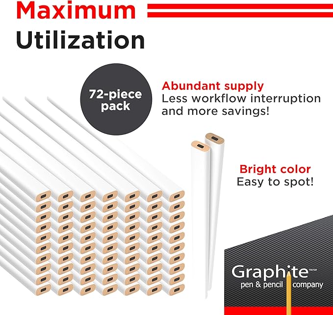 GRAPHITE Hard Lead Carpenter Pencils Bulk - Image 3