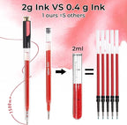 Retractable Glitter Gel Pens, 12 Colors Large Capacity Red Pink Glitter - Image 3
