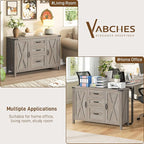 Vabches File Cabinet with 3 Drawers, Farmhouse Lateral File Cabinet Fits Files - Image 9