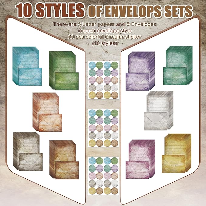 TaoBary 160 Pcs Stationery Paper Set 50 Double Sided Stationery Papers - Image 4