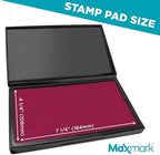 MaxMark Large Premium Magenta Purple Ink Stamp Pad - Image 3