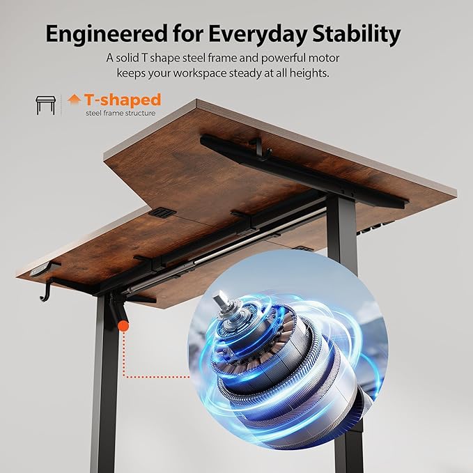 Agilestic Electric Standing Desk, L-Shaped 59 Inches Height Adjustable Desk - Image 5