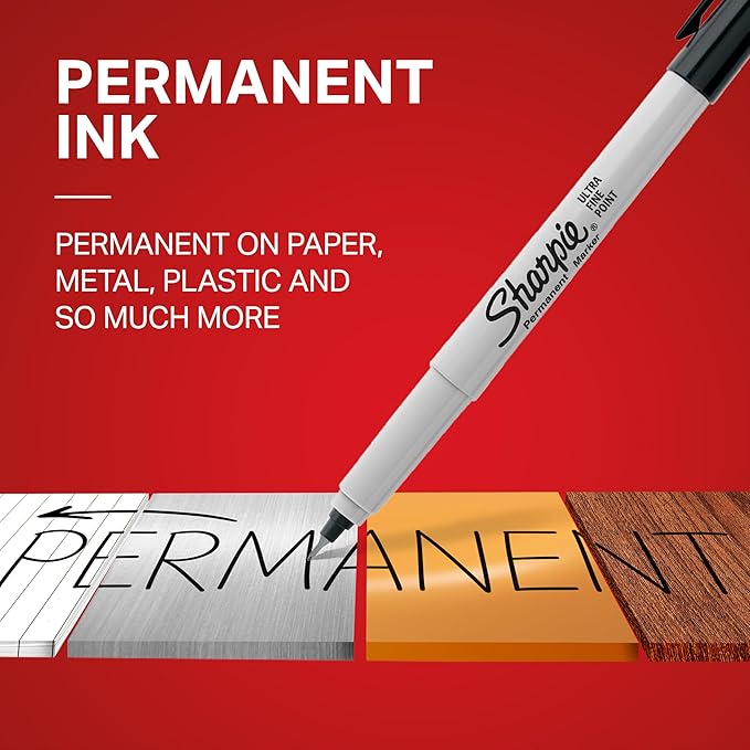 Sharpie Permanent Markers Ultra Fine Tip Markers Set Quick Drying And Fade - Image 3